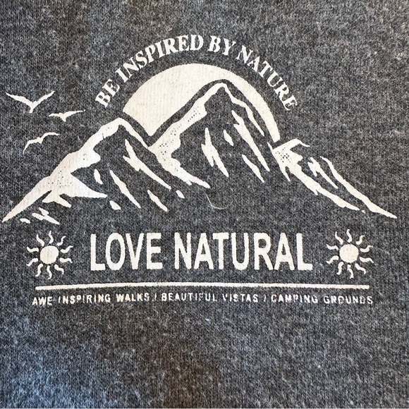 Women’s Gray Graphic Mountain Outdoor Zip Up Hoodie Size Small - Picture 10 of 10